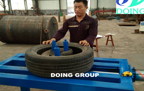 Tyre doubling machine for pyrolysis plant