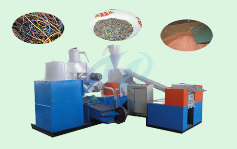 Copper cable wire recycling machine