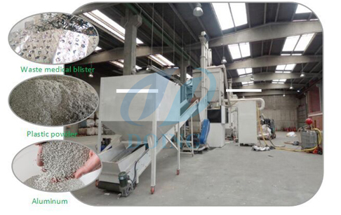 Aluminum plastic recycling machine