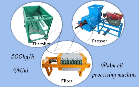 500kg/h mini palm oil processing machine