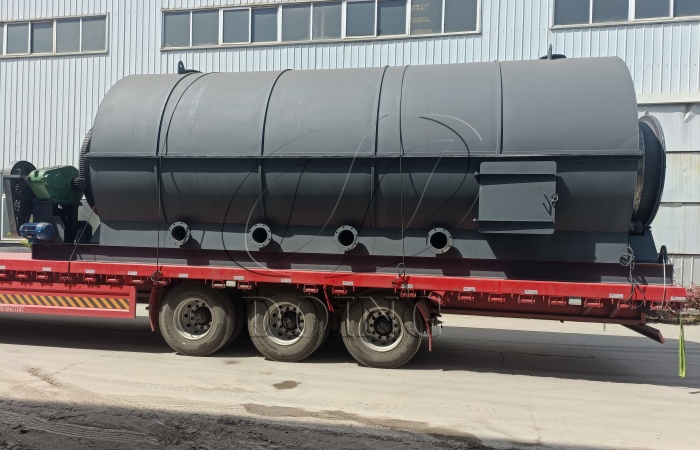 Uzbekistan 10T batch tire pyrolysis machine reactor