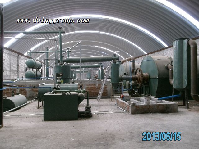 Mexico customer‘s tire pyrolysis machine  finished installing  and now runs wel...