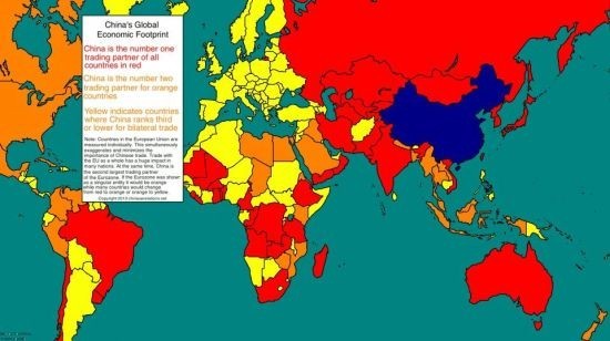 China is the largest trading partner of 128 countries