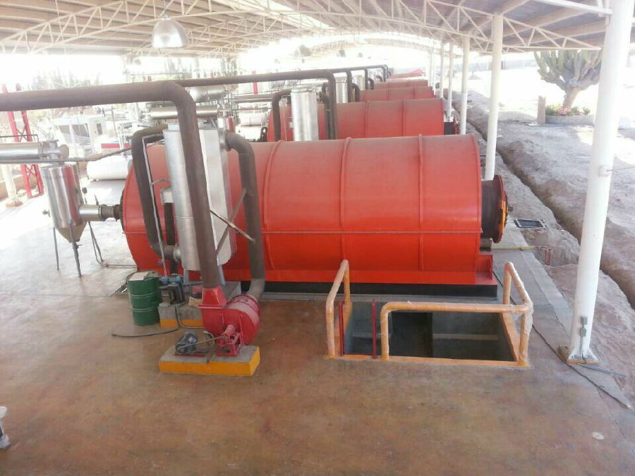 Waste tyre pyrolysis to oil machine