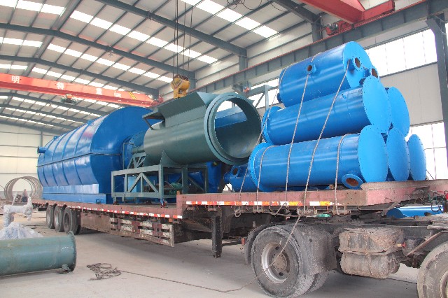 Waste tyre pyrolysis plant refining equipment