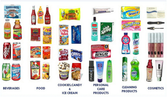 Products with palm oil