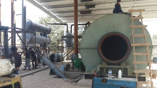 One tire recycling machine was installed in Mexico