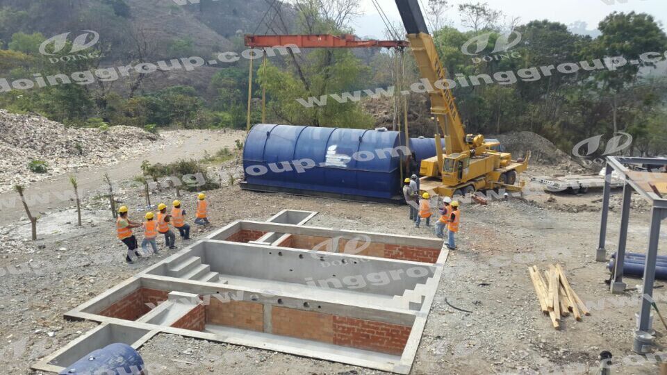 Installing pyrolysis machines in Guatemala