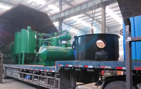 1TPD waste tire pyrolysis plant and waste oil distillation plant delivery