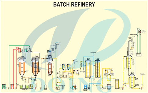 Vegetable oil refinery plant