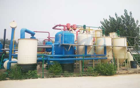 How is diesel fuel made from waste lubricant oil conversion?