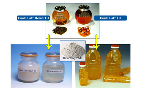 Palm oil bleaching process