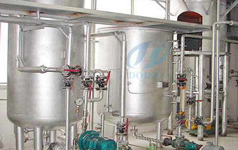 Deodorization process of cooking oil refining line
