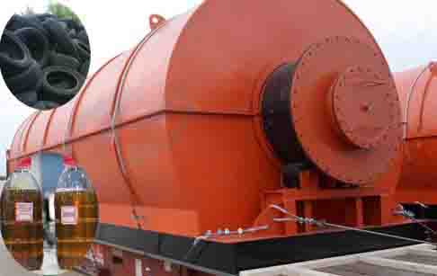 Waste tyre to fuel oil pyrolysis machine