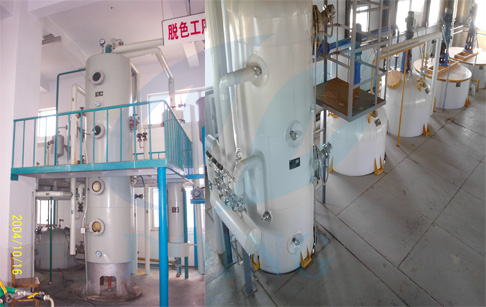 Sunflower oil refining plant-decolorization process