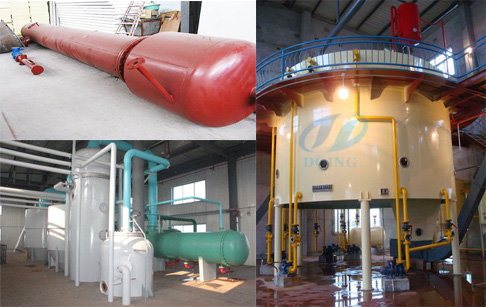 Evaporation system of cooking oil solvent extraction plant