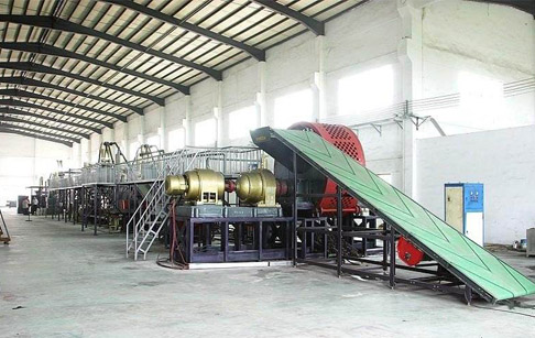 Waste tire recycling for rubber powder production line