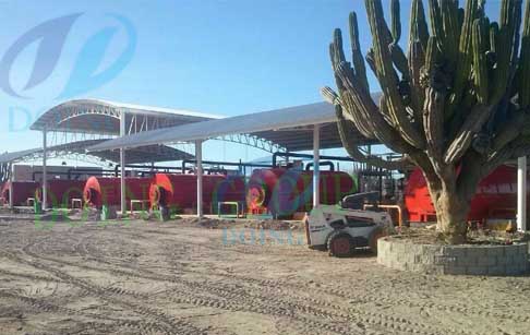 Mexico 10 set waste tyre recycling process pyrolysis plant was processing waste ...