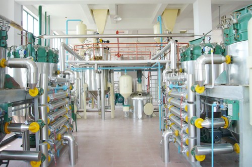 refinery workshop of rice bran oil plant