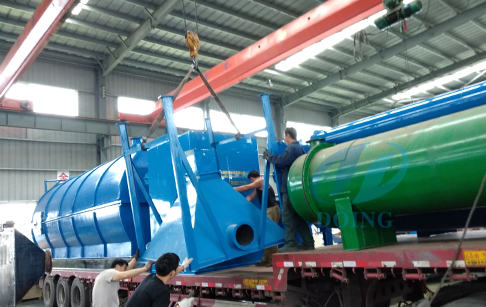 Yunnan customer bought 2 sets 10 ton waste tire pyrolysis plant