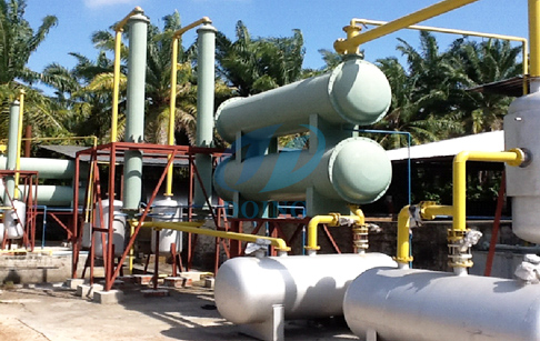 Used tire recycling plant