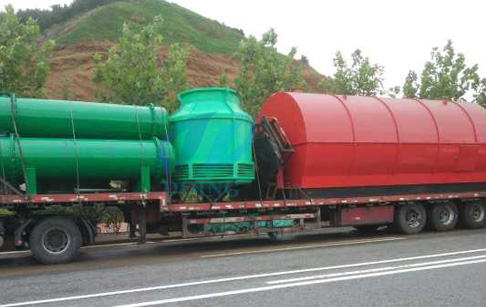 Egypt customer bought waste tyre recycling pyrolysis plant will be delivery