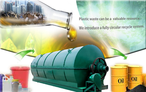 Pyrolysis plant  for waste plastic recycling