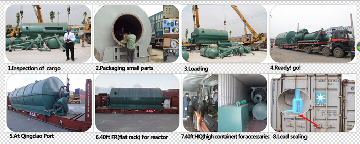 10t scrap plastic pyrolysis plant for sale on dilivery