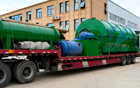 2 sets 12T/D waste tire to fuel oil pyrolysis plant were delivered to Hunan