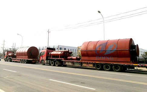 waste tire pyrolysis plant on delivery