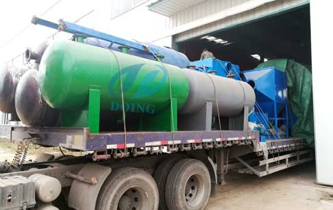 The second set 12 T/D waste tyre pyrolysis plant sent to Inner Mongolia, China