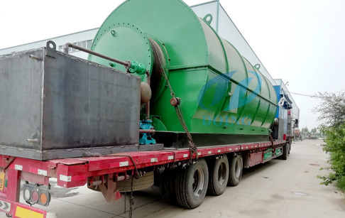 4 sets 10T/D used tyre pyrolysis plants sent to Hubei