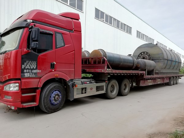 2 sets 10 t/d pyrolysis tyre recycling plants delivery to yunnan