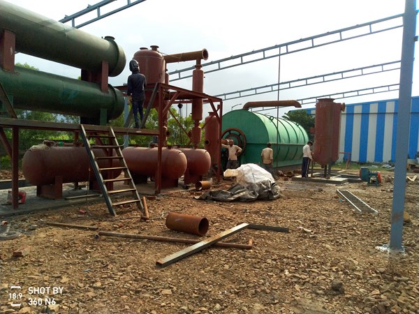 installation of plastic pyrolysis plant in india is completed