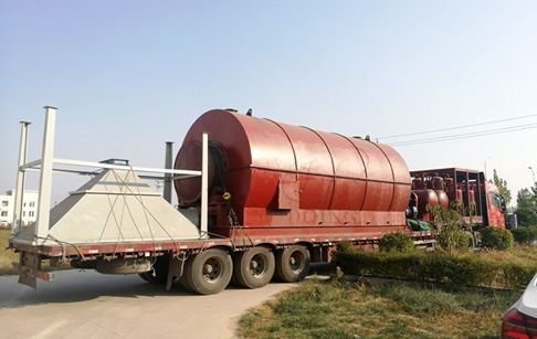 Waste tyre recycling pyrolysis plant delivered to Luoyang, China