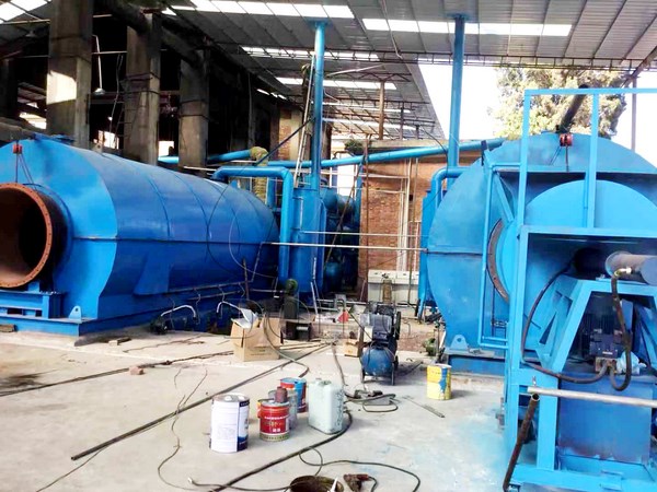 waste tyre to oil machine