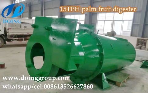 Vertical palm fruit digester machine for palm oil mill plant