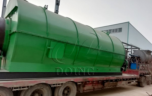 ​2 sets 10T/D waste tyre recycling pyrolysis plants delivered to Liaoning, Chin...