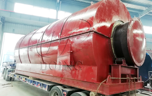 One set 12T/D waste tyre pyrolysis machine delivery to Guangxi, China