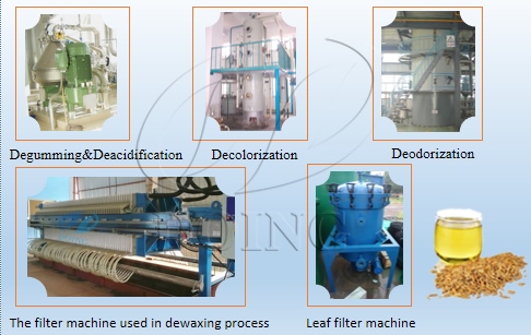 Rice bran oil refinery plant