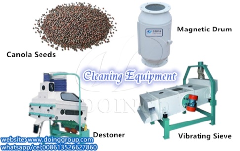 What kinds of oil seeds cleaning equipment are used in cooking oil processing pl...