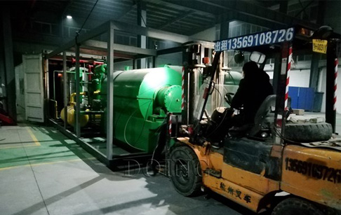 500kg/D customized tyre recycling pyrolysis plant to Switzerland on delivery