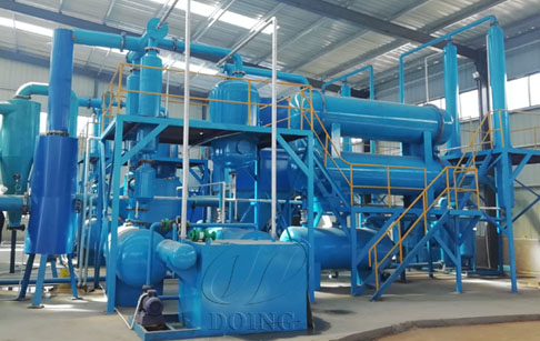 What raw materials can be processed by waste tyre pyrolysis plant