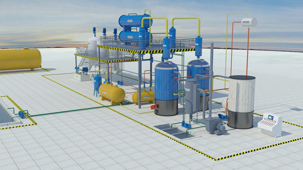 tyre oil refining process plant