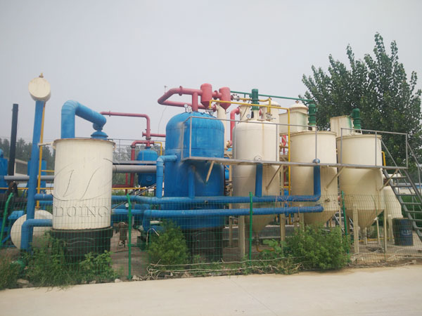 used engine oil to diesel plant