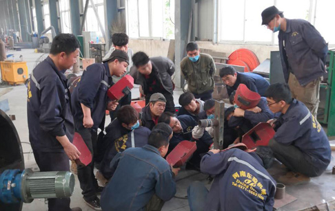 Welding training, DOING adhere to waste tire pyrolysis plant quality first