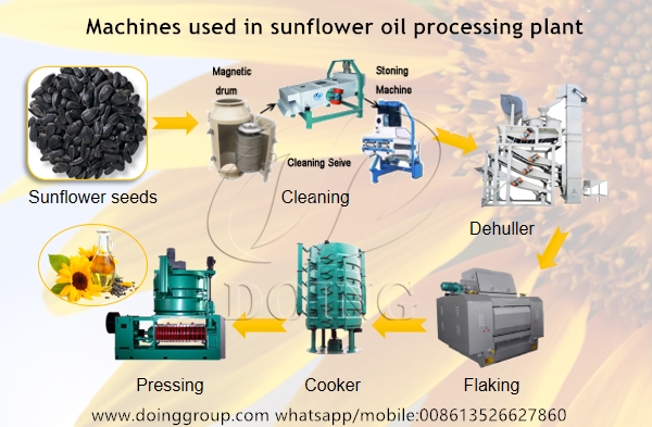 sunflower oil processing machine