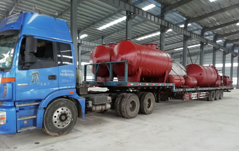 One set 10T waste oil distillation plant was sent to Nigeria