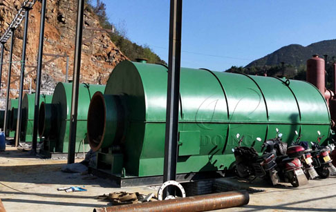 Waste tyre recycling to fuel oil machine
