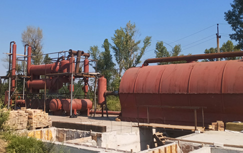 Scrap tire recycling to oil machine project installed in Ukraine